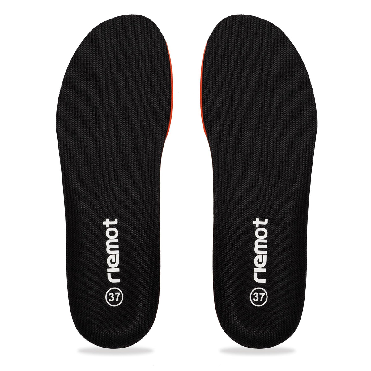 riemot Memory Foam Insoles for Men and Women - Replacement Shoe Inserts Comfort Cushioning for Sports Shoes, Trainers, Sneakers, Work Boots and Walking Shoes, Black with Yellow Base, UK8 / EU42