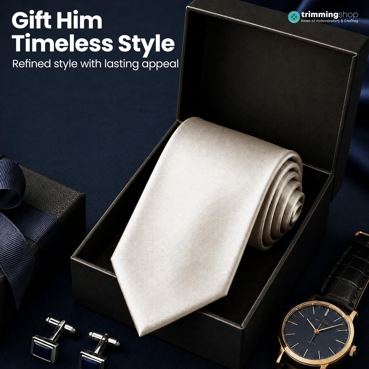 Trimming Shop 5cm Slim Skinny Solid Colour Necktie for Mens