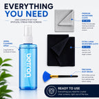 Betron Screen Cleaner Spray Kit with Cloth for TV, Laptop, Monitor, 500ml