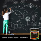 Rustins Blackboard Black 500ml– Quick Dry Matt Black Chalkboard Paint, Durable Writing Surface for Home, School & Office