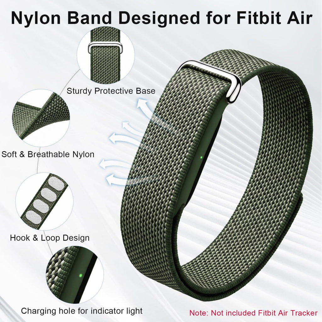 Compatible with Google Fitbit Air Strap Nylon Loop Sport Replacement Band