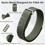 Compatible with Google Fitbit Air Strap Nylon Loop Sport Replacement Band