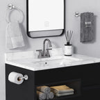 Matte Black Bathroom Faucet, Hurran 4 inch Centerset 2-Handle Lead-Free