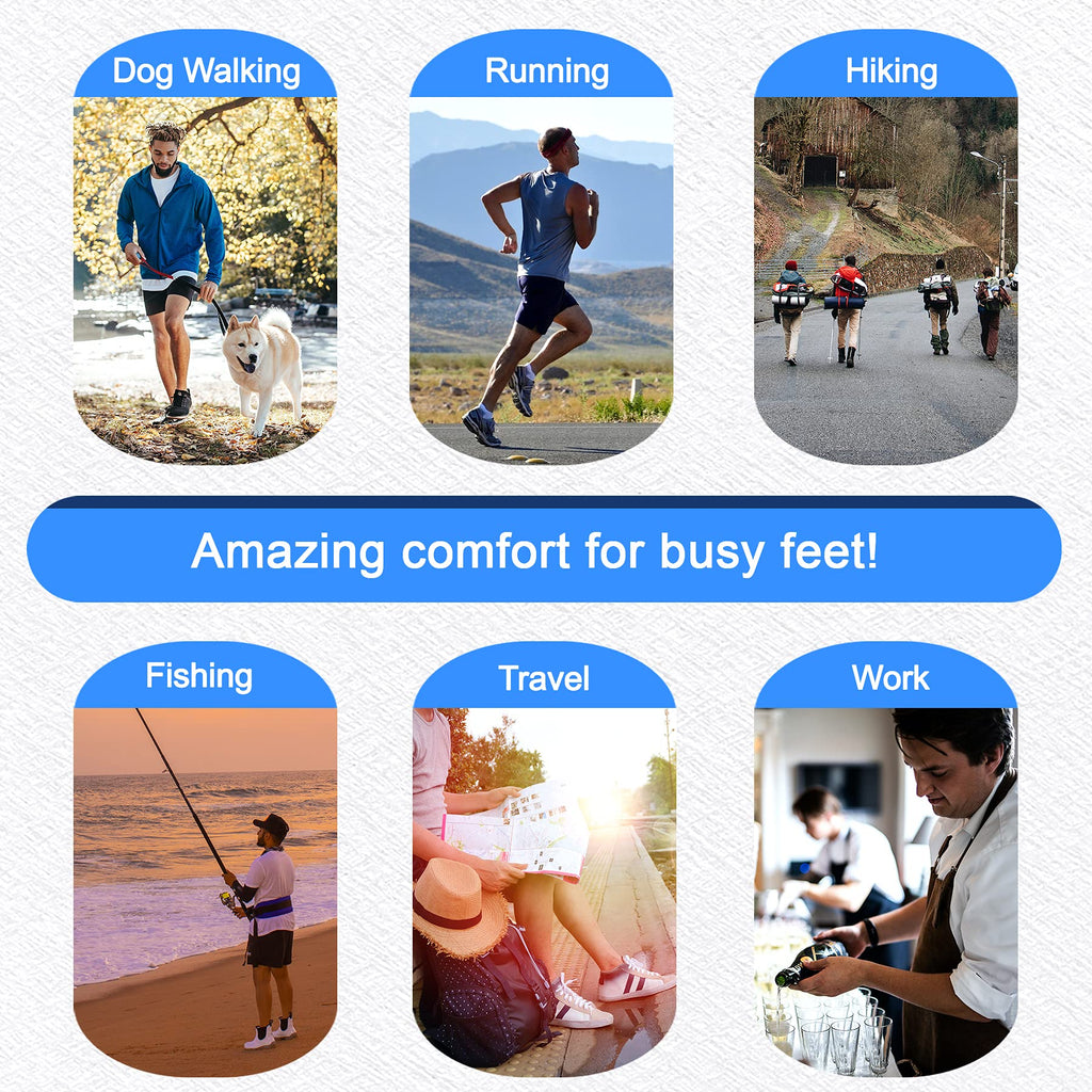 Memory Foam Insoles for Men and Women, Cushioned Shoe Insoles for Running Shoes, Trainers, Work Boots and Walking Shoes, Shock Absorbing Foot Pain Relief Comfort Inner Soles UK Size 3 to 12
