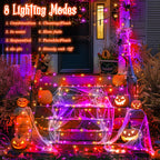 Christmas Lights Outdoor Battery Operated String Lights Total 100LED 33Ft with Timer 8 Modes 16.4Ft*2 Waterproof Outdoor Indoor for Christmas Decor, Warm White, 2-Pack