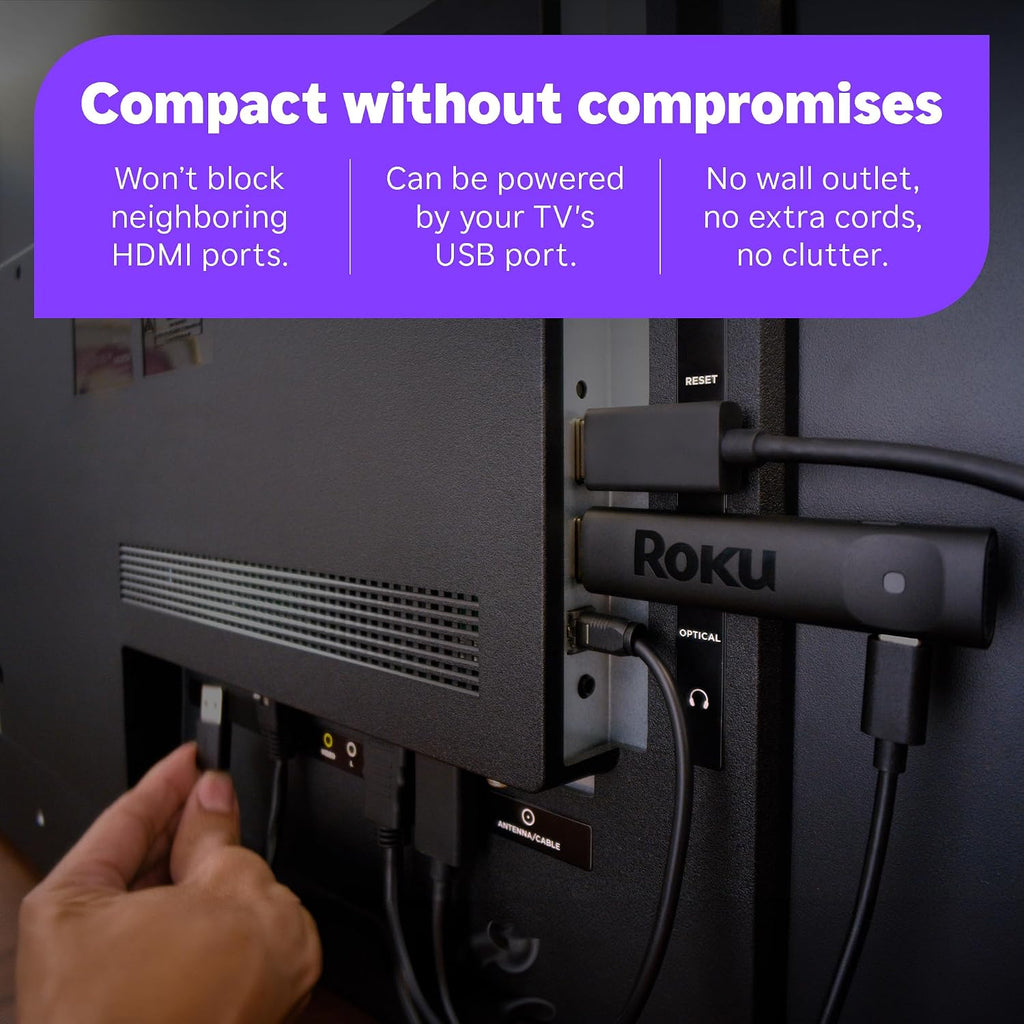 Roku® Streaming Stick™ 2025 – HD Roku Streaming Device for TV with Voice Remote – Free and Live TV