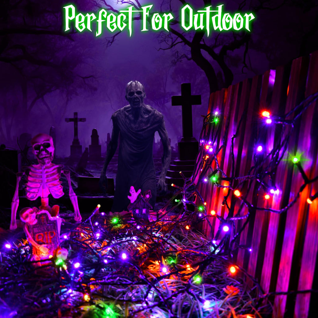 Christmas Lights Outdoor Battery Operated String Lights Total 100LED 33Ft with Timer 8 Modes 16.4Ft*2 Waterproof Outdoor Indoor for Christmas Decor, Warm White, 2-Pack