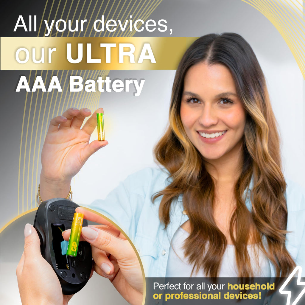GP AA Batteries 40 Pack 1.5V Alkaline Double A 10 Yr Long Shelf Life