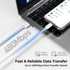 BASESAILOR USB A to USB C Charger Cable 3Pack 0.5/1/2M Black