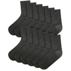 A2Z 4 Kids Boys Girls Cotton Rich Plain Ankle School Socks 6 Pack Age 2-14