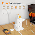 TESSAN Tower Extension Lead 5M with USB C Slots