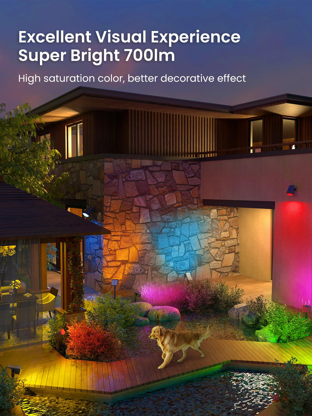 AUDERWIN Solar Spot Lights Outdoor Waterproof, 6 Packs, Neutral White