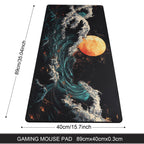 Gaming Mouse Mat/Large Mouse Pad 900 x 400 x 3mm / XXL mouse pad/large size | improved precision and speed | rubber base for stable grip on smooth surfaces | non-slip (90x40 Black)