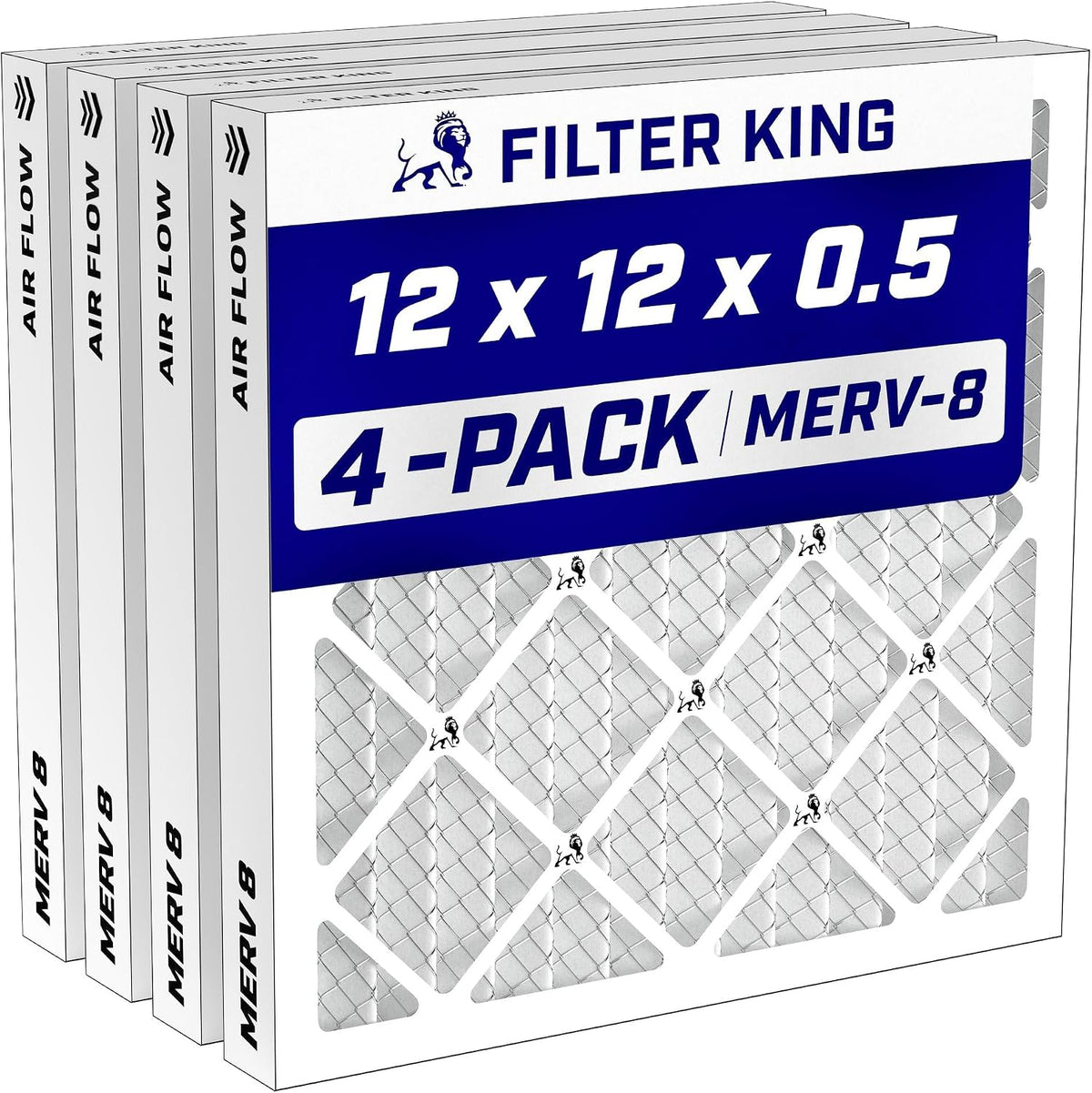 Filter King 24x30x1 Air Filter MERV 8, AC Furnace Filters (4-Pack)