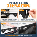 Linda’s Essentials Silicone Stove Gap Covers (2 Pack), Heat Resistant Oven Gap Filler Seals Gaps Between Stovetop and Counter, Easy to Clean Stove Gap Guard (21 Inches, Black)