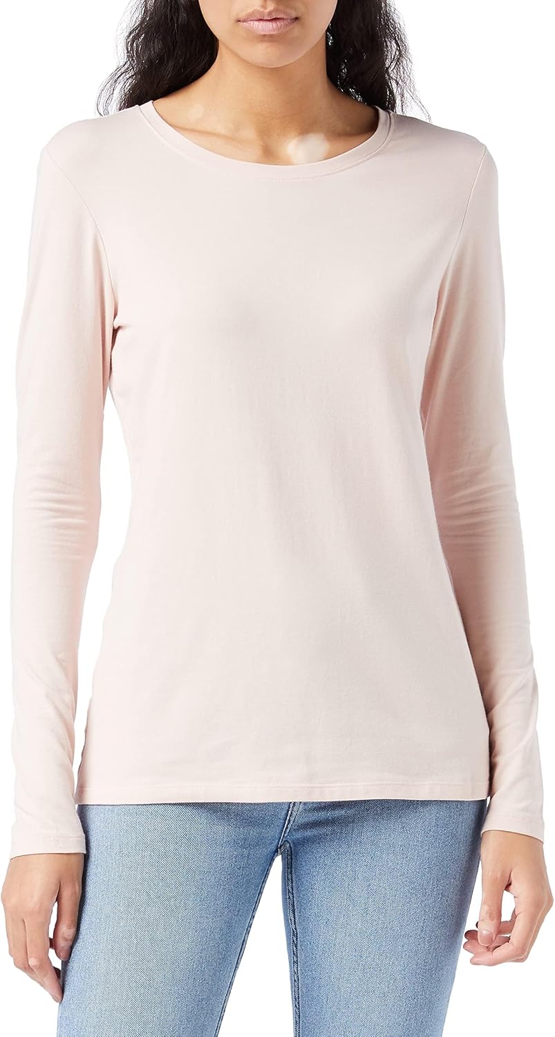 Amazon Essentials Women's Regular-Fit Long-Sleeve Crewneck T-Shirt