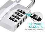 ZHEGE Combination Padlock, 4 Digit Combination Locker Padlock (Red)