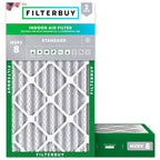 Filterbuy 18x18x1 Air Filter MERV 8 Dust & Allergy Defense (2-Pack)