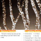 Joomer Solar Fairy Lights, 2-Pack Total 80FT 240LED Lights, Warm White