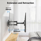 BONTEC TV Wall Bracket for 13-42 Inch TVs, Full Motion TV Wall Mount, 20 kg