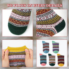 Ladies Socks Wool Thermal Fluffy Gifts For Women 5 Pairs