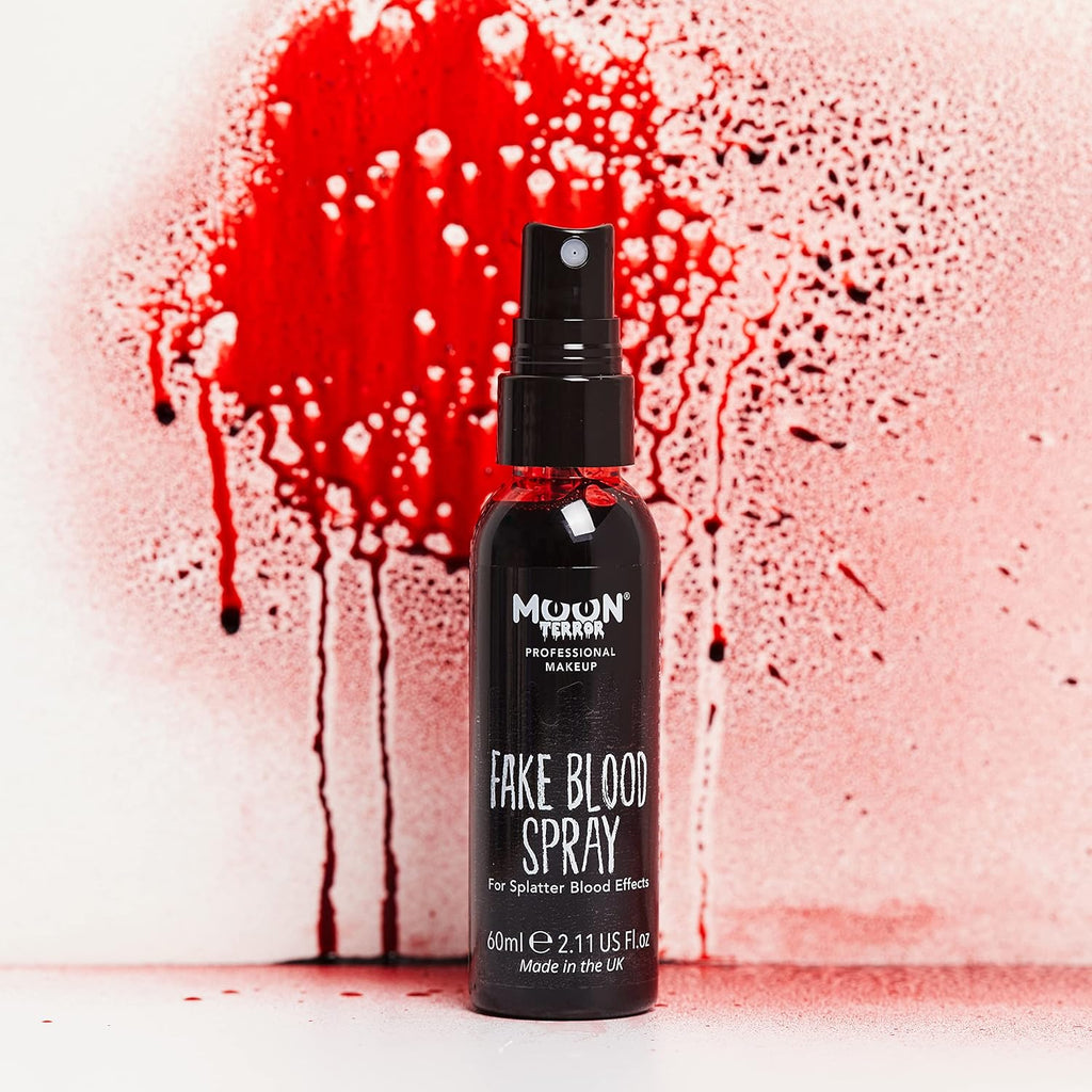 Fake Blood Spray 60ml Halloween Zombie Makeup SFX Pro Horror Make up Halloween Washable Fake Blood Face Paint for Clothes, Zombie, Vampire & Dress Up Coagulated Fake Blood