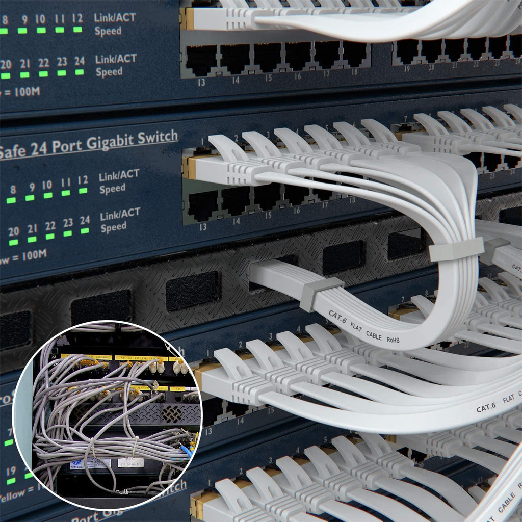 Ethernet Cable 30M, Cat6/Cat 6e Long Internet Cable,Flat Network Patch Cord