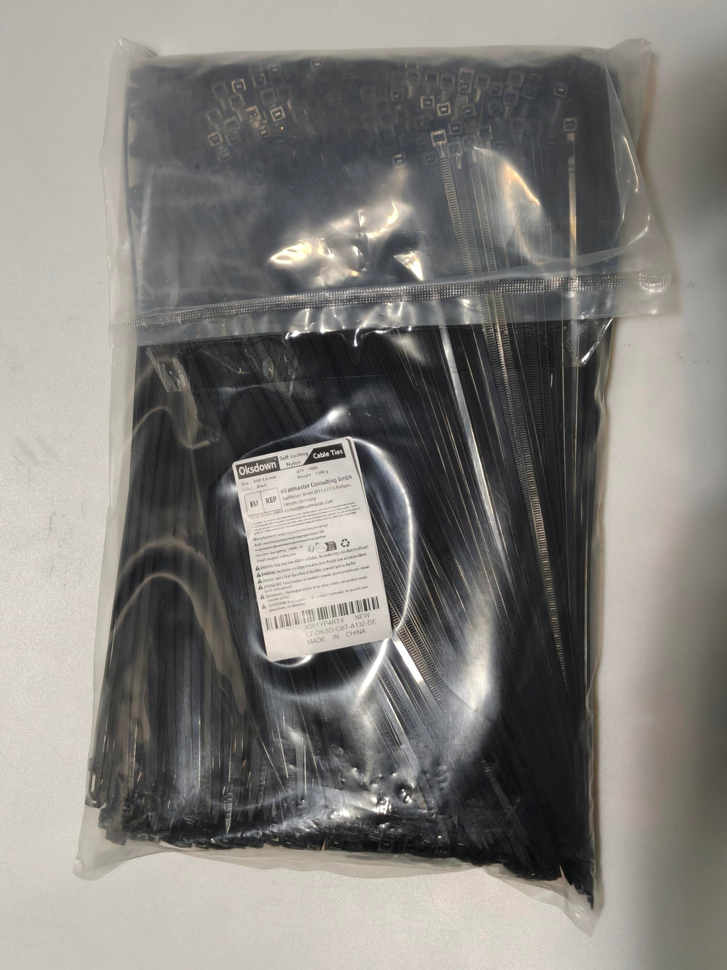 100 Pack Black Plastic Cable Ties 300mm×3.6mm Heavy Duty Strong Nylon Premium Self Locking 12 inch/30 cm Long Zip Tie Wraps