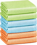 Magic Window Cleaning Cloth Fish Scale Streak Free Cloths – Pack of 6 Towels for Glass Mirrors White