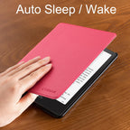 CoBak Case for 6" Kindle 11th Generation 2024 and 2022, Premium PU Leather Smart Cover with Auto Sleep/Wake for Kindle, Black