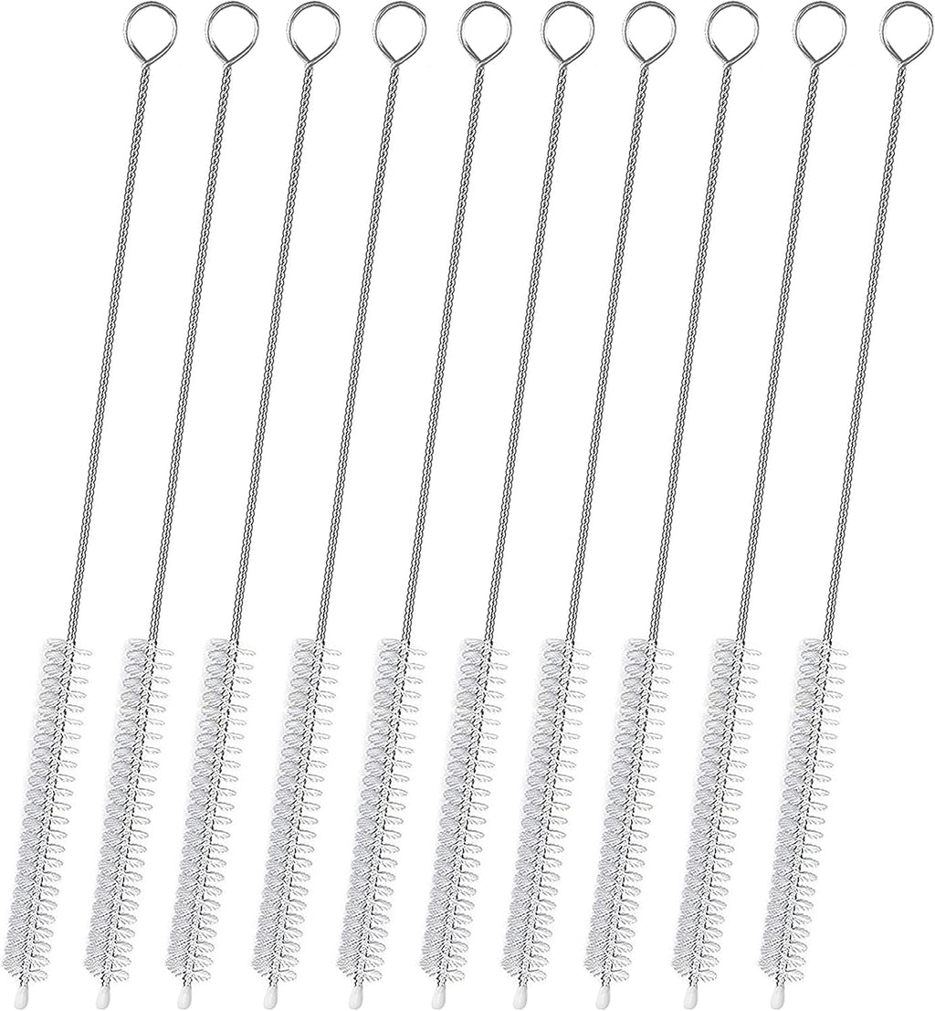 Straw Cleaner Brush Extra Long 12 inch, Extra Wide 12mm diam for Pipe Cleaners for Weed, Straw Cleaning Brush for Tubes, Downstem and Bowl, Water Bottle, Sippy Cup, Extra Long Straw Brush Set 10 Pack