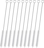 Straw Cleaner Brush Extra Long 12 inch, Extra Wide 12mm diam for Pipe Cleaners for Weed, Straw Cleaning Brush for Tubes, Downstem and Bowl, Water Bottle, Sippy Cup, Extra Long Straw Brush Set 10 Pack