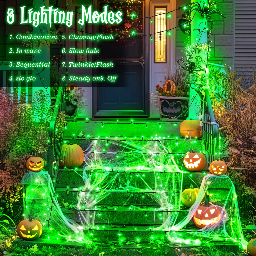 Christmas Lights Outdoor Battery Operated String Lights Total 100LED 33Ft with Timer 8 Modes 16.4Ft*2 Waterproof Outdoor Indoor for Christmas Decor, Warm White, 2-Pack