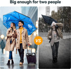 TechRise Umbrella, Compact Strong Windproof Automatic Umbrellas, Folding Lightweight, Portable Travel Golf Umbrella for Rain