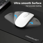 cimetech Mouse Mat, Gaming Mouse Pad, Ultra Thin Portable Mousepad, Black