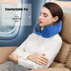 Cirorld Travel Pillow for Airplane, Neck Pillow for Travel, Memory Foam Travel Neck Pillow for Adults, Adjustable & Compact Flight Pillow, Ergonomic Neck Cushion, With Ear Plugs, Eye Mask, Carry Bag