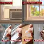 XFasten Transparent Window Weather Sealing Tape, 2-Inch x 30 Yards (50.8mm x 27.43m), Clear Window Draft Isolation Sealing Film Tape, No Residue