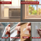 XFasten Transparent Window Weather Sealing Tape, 2-Inch x 30 Yards (50.8mm x 27.43m), Clear Window Draft Isolation Sealing Film Tape, No Residue