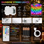 Dazzle Bright Fairy Lights Battery Operated, 20 FT 60 LED Silver Wire Waterproof Battery Operated String Lights, Christmas Decorations for Indoor Outdoor Bedroom Yard Decor, Red