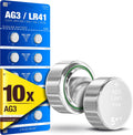 LR41 AG3 392 SR41SW L736 1.5V Alkaline Button Cell Batteries (10 Pack) – Long Lasting Coin Batteries for Watches, Toys, Calculators & Small Electronics