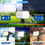NYMPHY Solar Lights Outdoor Waterproof - 4 Pack (Cool White)
