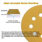 165 PCS 5 Inch Sanding Discs Random Orbital Sander Sandpaper