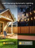 Brightown 52FT Solar String Lights Outdoor Waterproof, Last 30+ Hrs Runtime