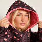 OHS Adults Drying Robe, Water-Resistant Changing Robe Gifts for Women Comfy Sherpa Privacy Robes for Women Men, Stay Dry Jacket Swimming Camping Drying Robes - S/M, L/XL