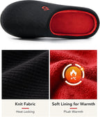 VeraCosy Men's Two-Tone Memory Foam Slippers