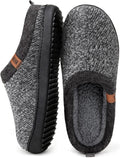 MERRIMAC Men's Slip-on Slippers Memory Foam Non-slip Indoor House Shoes
