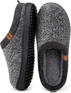 MERRIMAC Men's Slip-on Slippers Memory Foam Non-slip Indoor House Shoes