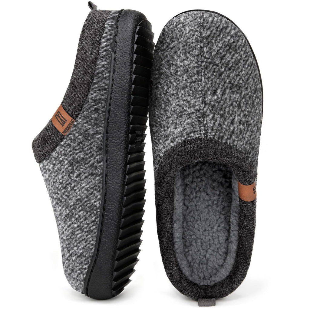 MERRIMAC Men's Slip-on Slippers Memory Foam Non-slip Indoor House Shoes