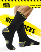 Men's Work Socks Heavy Duty Cushioned Crew Durable 10 Pairs