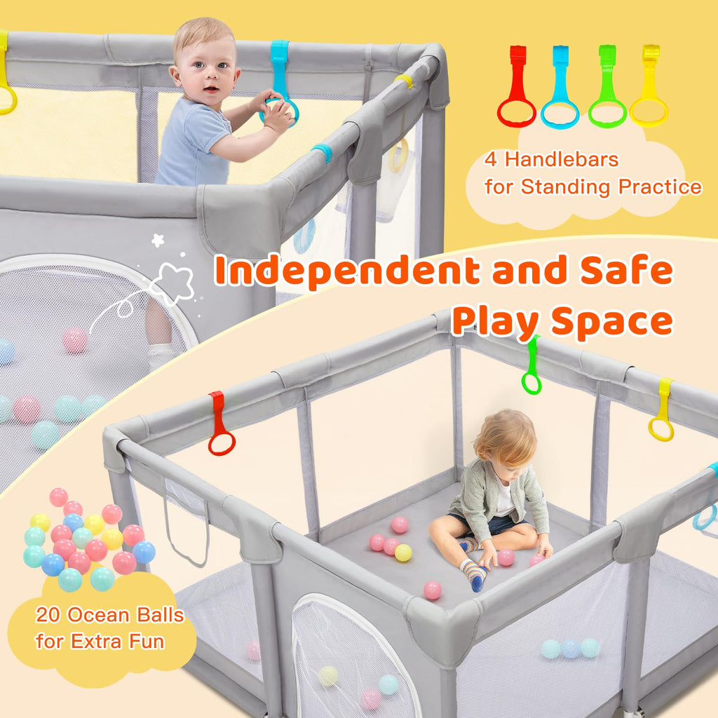 CHOLY Baby Playpen for Babies and Toddlers, Durable Play Pen
